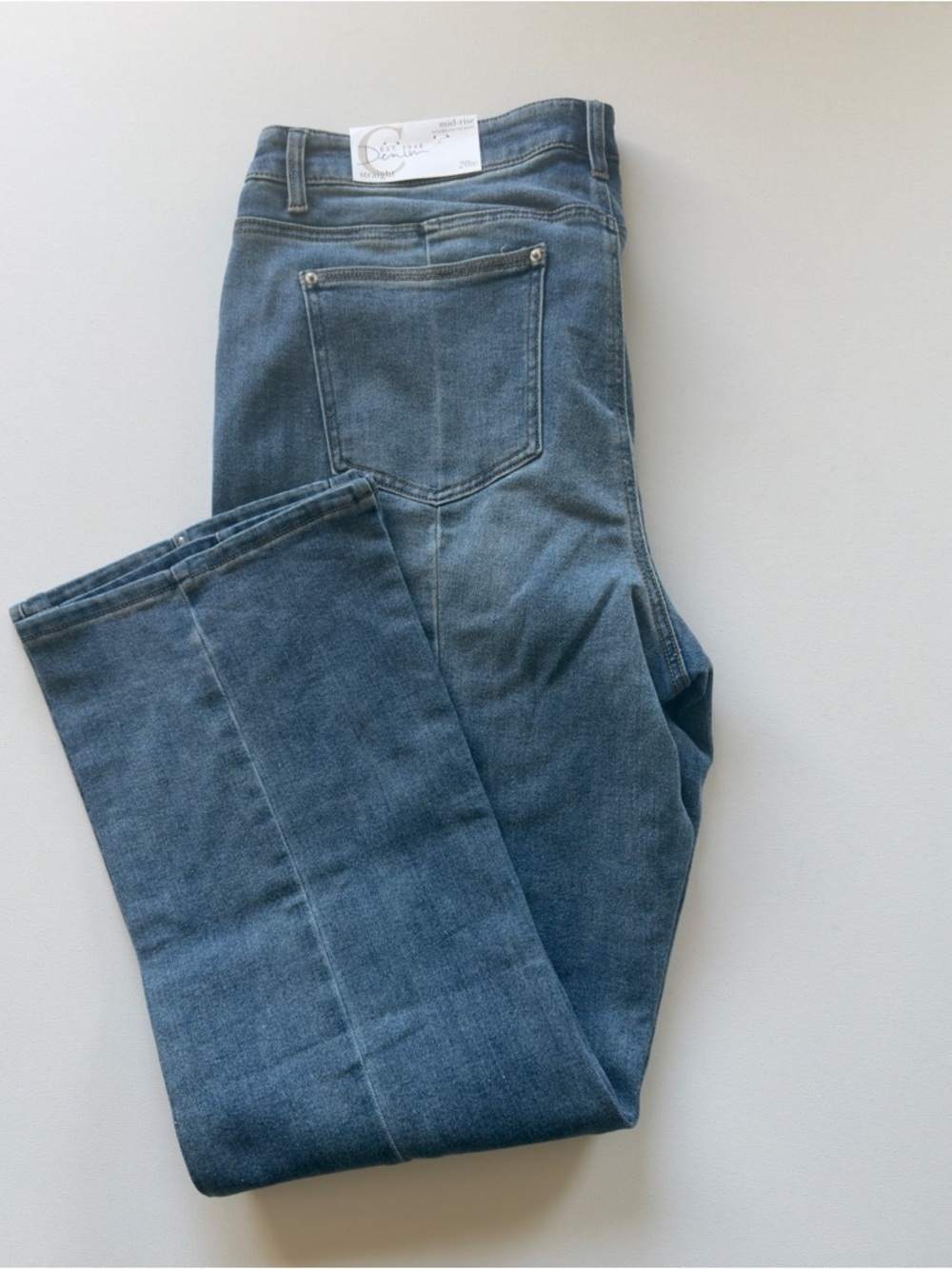 NWT Women's Denim 1946 Classic Mid-Rise Blue Jeans Straight Leg Denim Size 20W